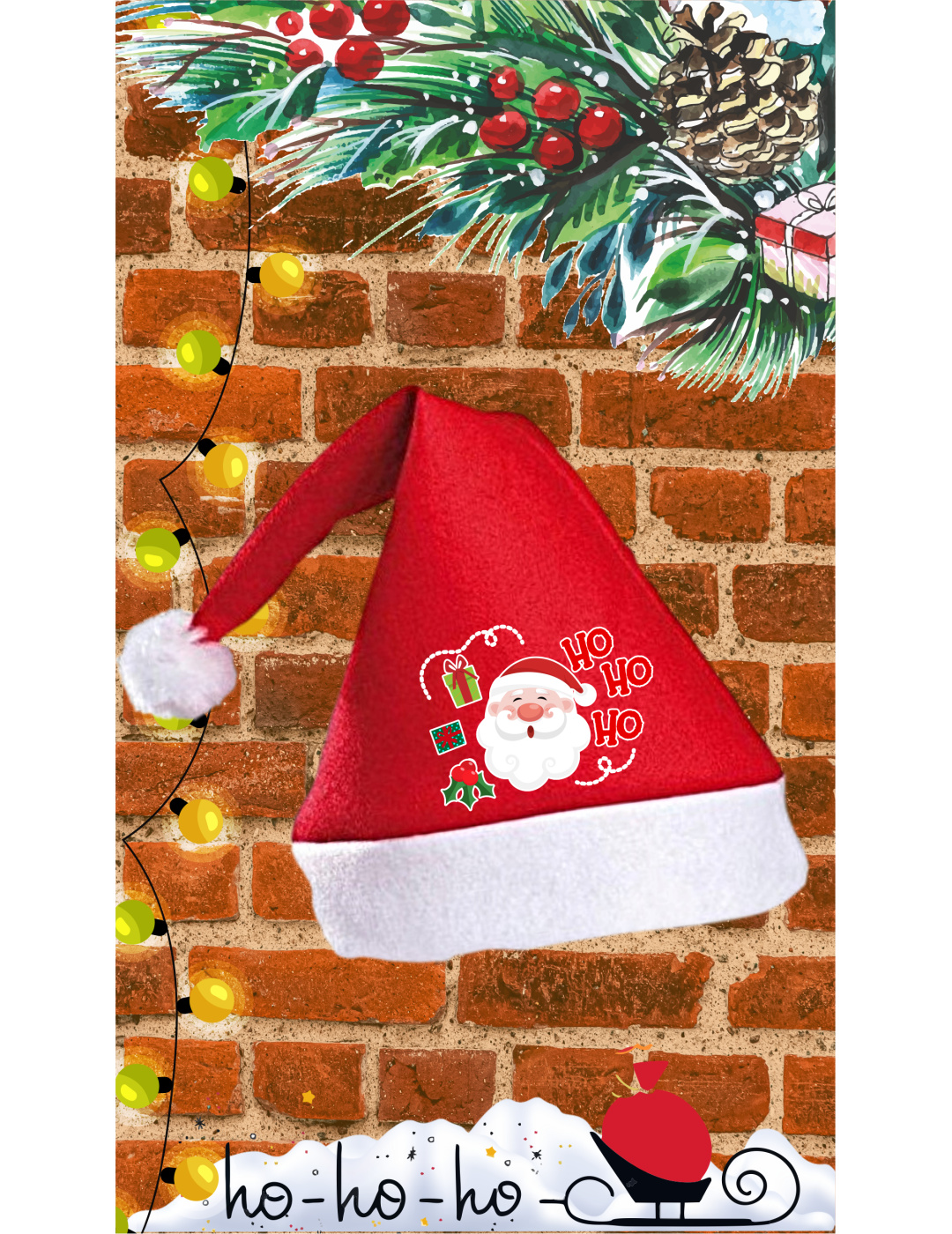 Świąteczna czapka mikołaja